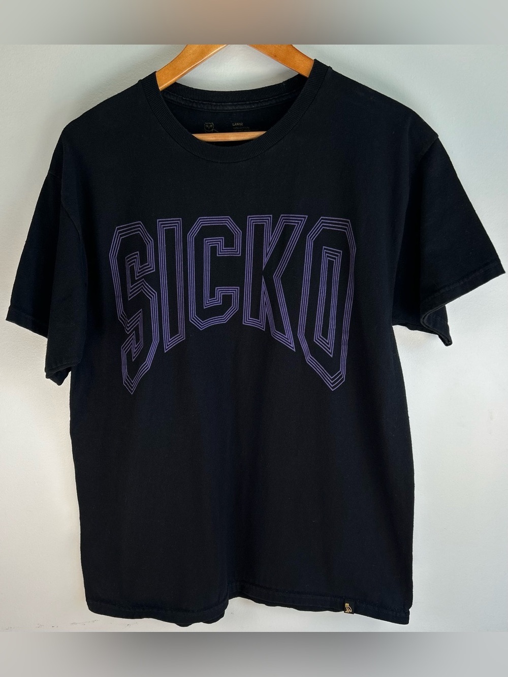OVO Octobers Very Own Drake Men’s T-shirt Size L SICKO Black Purple EUC